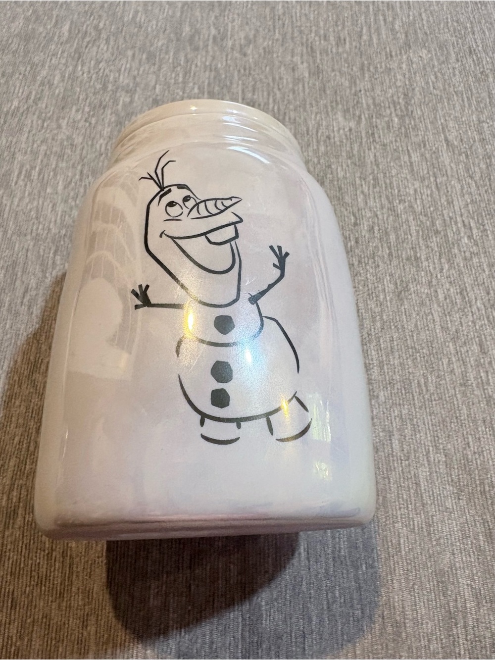 Rae Dunn x Disney Olaf Iridescent “Worth Melting For" Ceramic Canister Jar